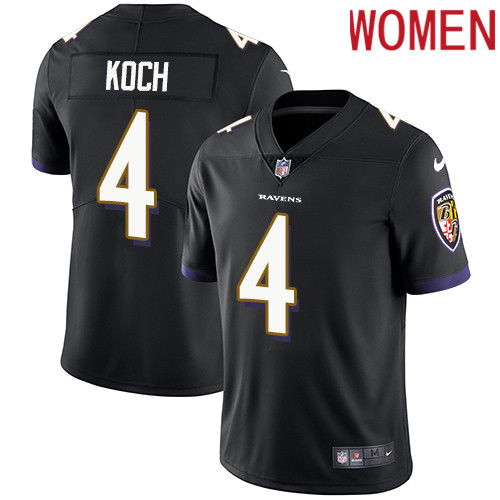 2019 Women Baltimore Ravens #4 Koch black Nike Vapor Untouchable Limited NFL Jersey